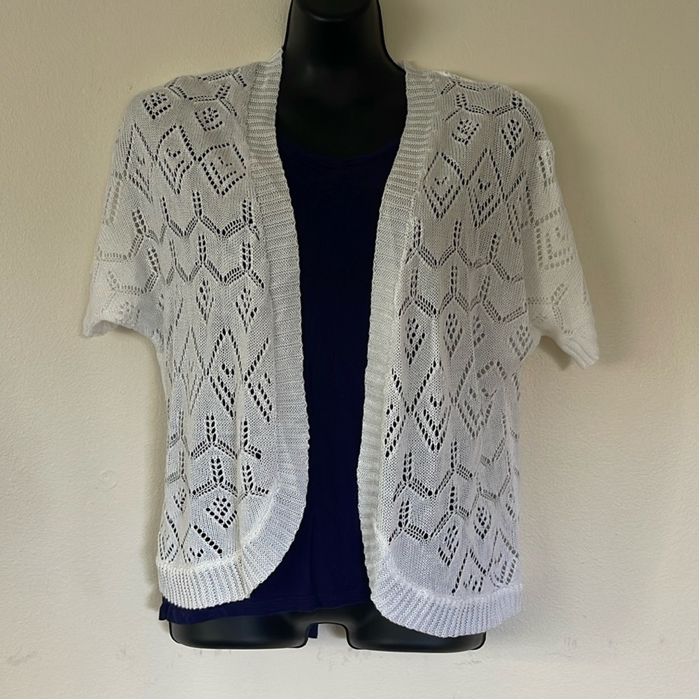 Short Sleeve Knitted Cardigan